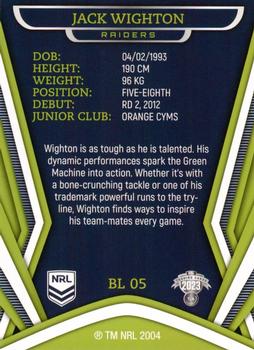 2023 Traders Best & Less Exclusive #BL05 Jack Wighton Back